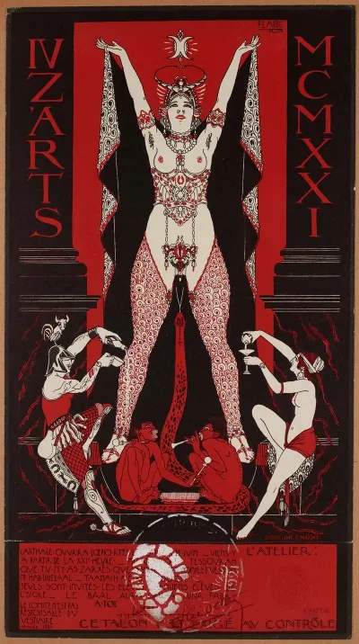 Quatzarts 10 Juin 1921 A Luna Park Theme De Carthage