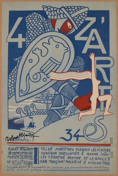 Quatzarts 15 Juin 1934 A La Salle Wagram Theme Les Vikings