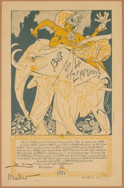 Quatzarts 8 Juin 1922 A Luna Park Theme De Linde Antique