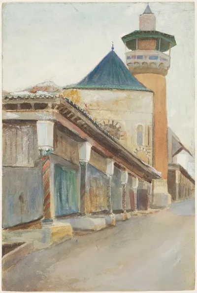 Quayside Scene With Church