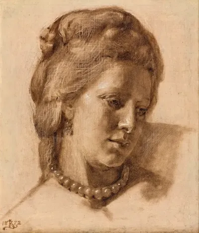 Queen Caroline Mathilda Study For The 1873 Work Scene From Christian Viis Court