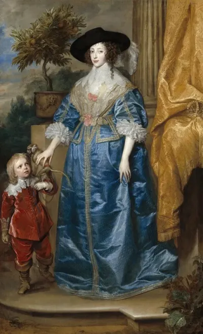 Queen Henrietta Maria With Sir Jeffrey Hudson