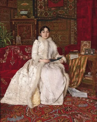 Queen Natalia Obrenovic Of Serbia In Paris