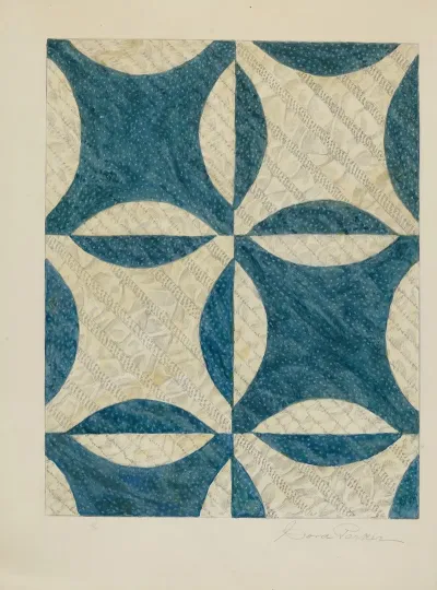 Quilted And Pieced Coverlet