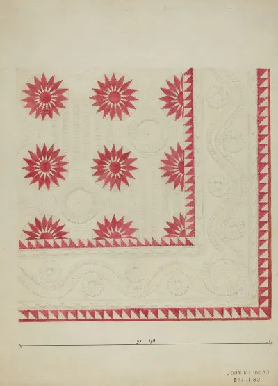 Quilted Applique Coverlet 3