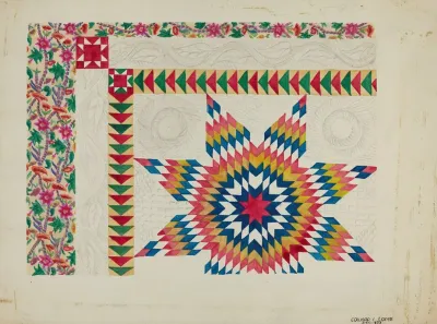 Quilted Applique Coverlet