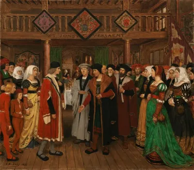 Quinten Metsijs In De Schilderskamer Vereerd Door De Burgemeester Hoofdman Van De Sint Lucasgilde