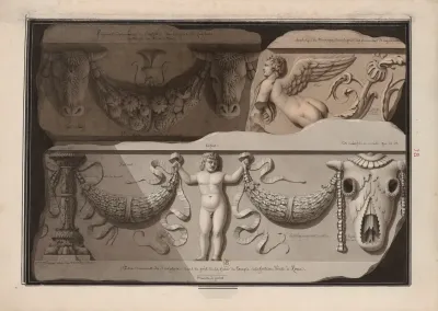 Rabat Autre Ornement De Sculpture Dans Le Gout De La Frise Du Temple De La Fortune Virile A Rome