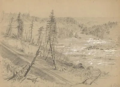 Railroad On The Dalles Of The St Louis
