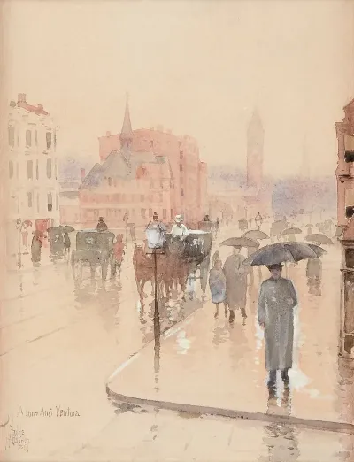 Rainy Day Columbus Avenue Boston