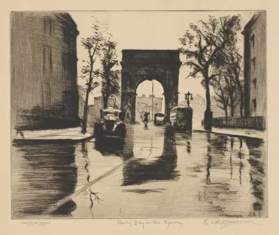 Rainy Day On The Square
