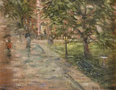 Rainy Street Sceneinedne