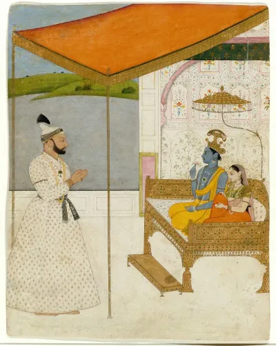 Raja Balwant Singhs Vision Of Krishna And Radha