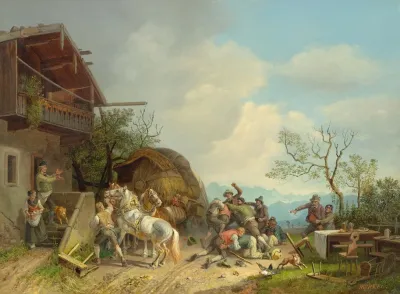 Rauferei Vor Einem Wirtshaus 2