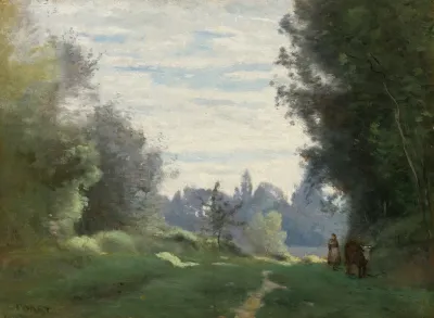 Rayons Du Matin La Vache Allant Aux Champs