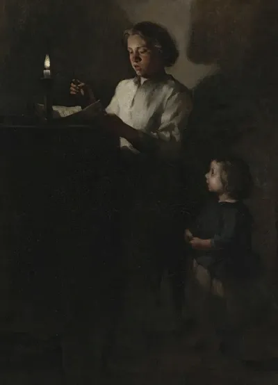 Reading By Candlelight