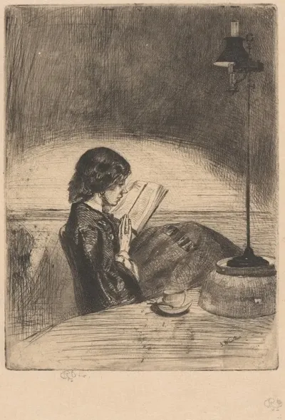 Reading By Lamplight 2