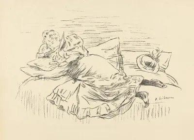 Reading Woman Lying On Bed