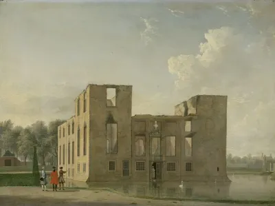 Rear View Of Berckenrode Castle In Heemstede After The Fire