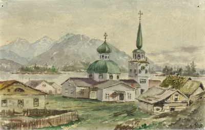 Rear View Of Greek Church Sitka 1888