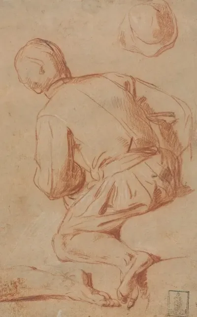 Rear View Of Seated Man
