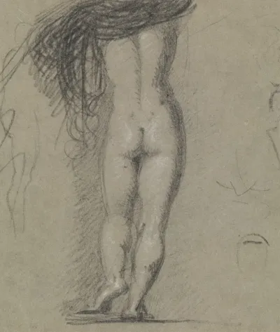 Rear View Sstudy Of A Nude Figure