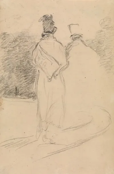Rear View Study Of A Man Walking