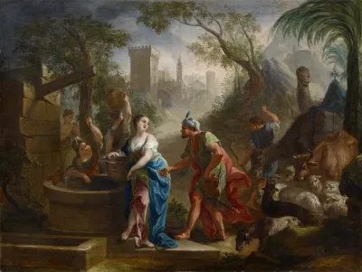 Rebekka And Eliezer At The Well