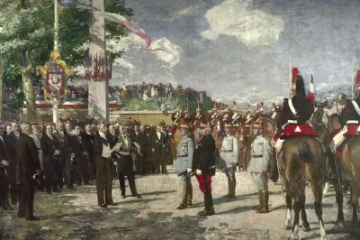 Reception A La Porte Maillot Des Marechaux Foch Et Joffre Le 14 Juillet 1919