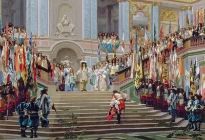 Reception Of Le Grand Conde By Louis Xiv At Versailles In 1674