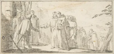 Reception Of Monks At A City Gate