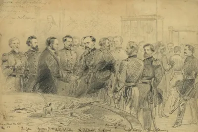Reception Of The Officers Of The Army By Secretary Of War Stanton Monday Pm At The War Dept Washington D C