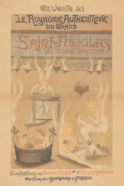 Reclamebiljet Voor Le Royaume Authentique Du Grand Saint Nicolas Door Eugene Demolder After Eugene Demolder