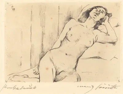 Reclining Female Nude Ruhende Dreiviertel Akt