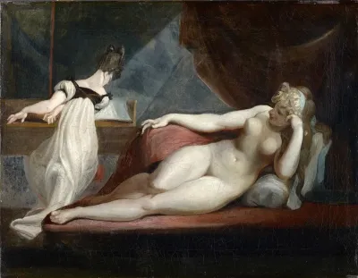 Reclining Nude And Woman At The Piano