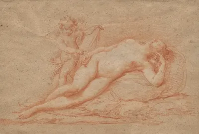 Reclining Nude With Cupid 2