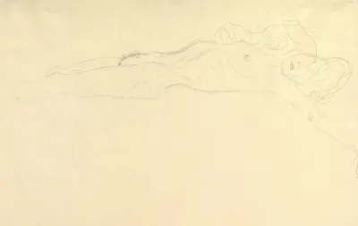 Reclining Nude With Outstretched Left Arm