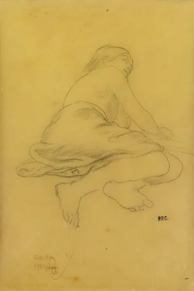Reclining Semi Draped Figure