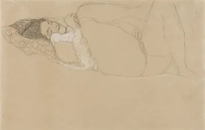 Reclining Semi Nude Facing Left