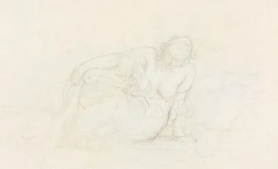 Reclining Woman Leaning On Her Arm Verso