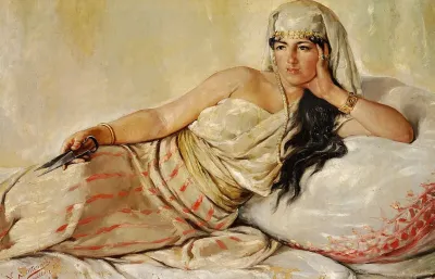 Reclining Woman With Scissors