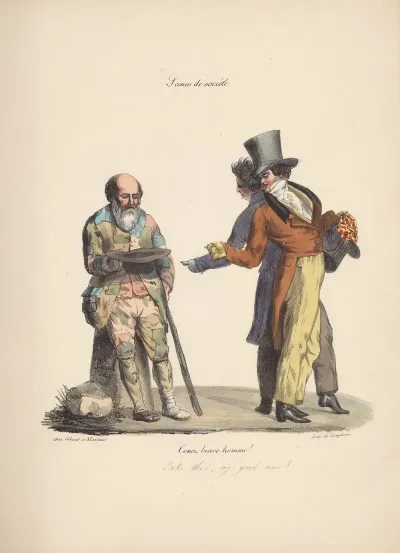 Recueil Des Scenes Familieres Et De Societe De Paris Pl 10