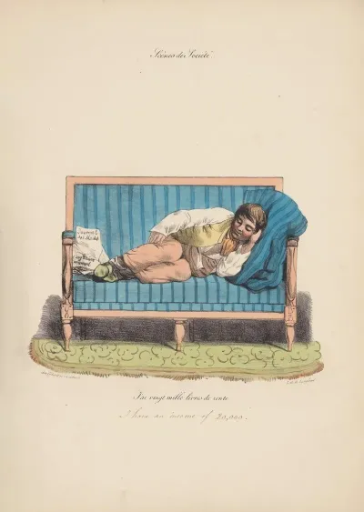 Recueil Des Scenes Familieres Et De Societe De Paris Pl 14
