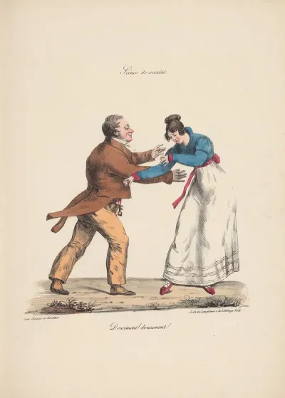 Recueil Des Scenes Familieres Et De Societe De Paris Pl 16