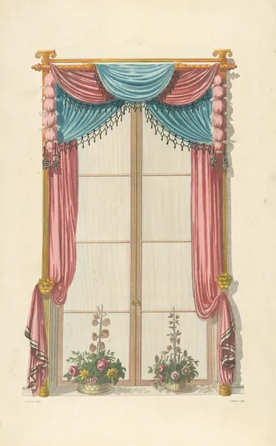 Red And Blue Drapery
