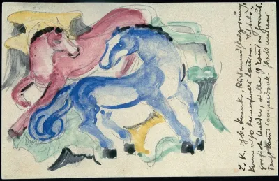 Red And Blue Horse 2