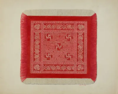 Red And White Napkin