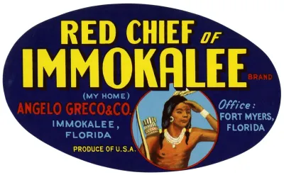 Red Chief Of Immokalee Brand Produce Label