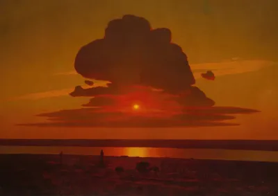 Red Sunset On The Dnieper