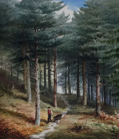 Rednal Wood Man With A Barrow